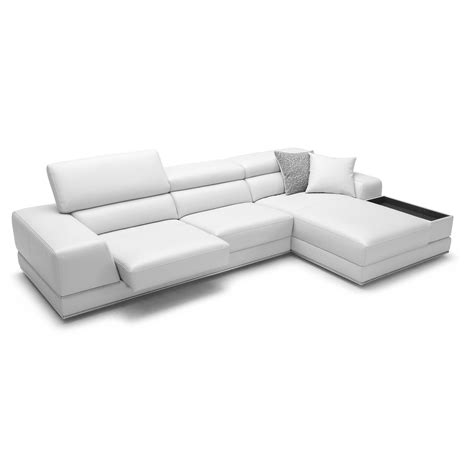 206 Modern White Leather Sectional Sofa Modern Sofas Living Room