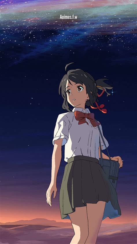 Mitsuha Miyamizu, bonito, comet, girl, sky, HD phone wallpaper | Peakpx