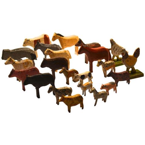 Hand-carved, Miniature Wooden Animals in a Set | Wooden animals, Miniatures, Soft sculpture