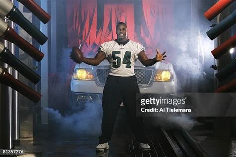 Portrait of Philadelphia Eagles Jeremiah Trotter at his Trott Spot ...