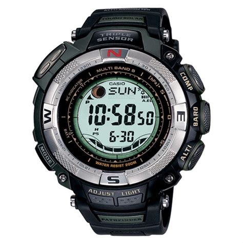 Men's Casio® Pathfinder Solar Atomic Watch with Moon / Tide Graphs ...