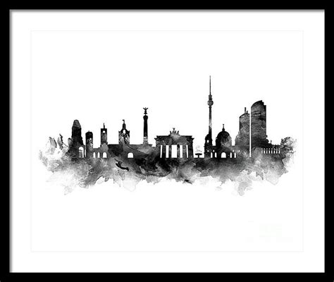 Berlin Skyline Framed Print by Monn Print | Skyline art, Cityscape, Skyline