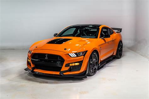 Fondos de Pantalla Ford Mustang Shelby GT500 2020 Naranja Metálico Coches descargar imagenes