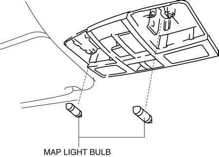 Mazda 3 Service Manual - Map Light Bulb Removal/Installation - Interior