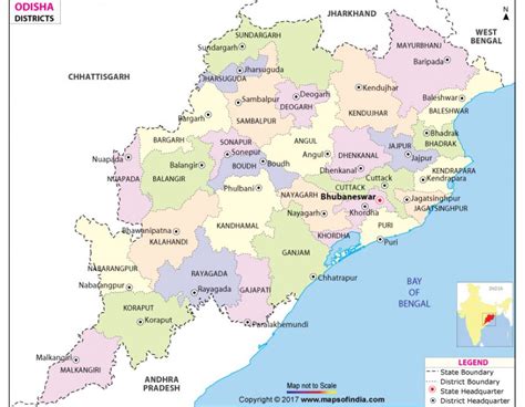 Buy Odisha District Map