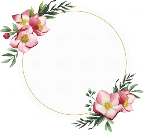 Watercolor Floral Flowers Border Design Png Free Download Frame | Images and Photos finder