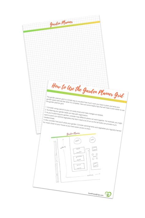 Printable Garden Planner - Earth Friendly Tips