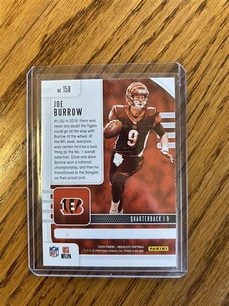 Joe burrow panini absolute rookie card | eBay