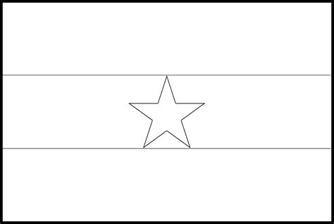 Ghana Flag Colouring Page – Flags Web