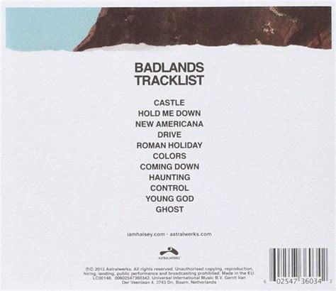 guide for album back cover | Badlands, New americana, Halsey