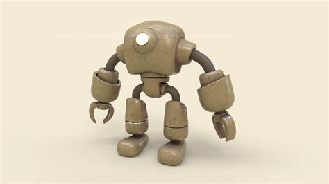 Simple Robot Character 3D Model | lupon.gov.ph