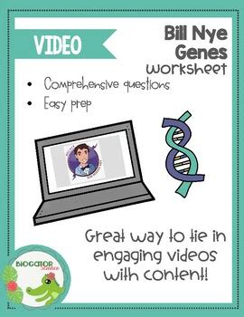 Video Worksheet: Bill Nye - Genes by Biogator Science | TPT