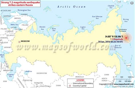 Earthquakes in Russia | Areas affected by Earthquack in Russia