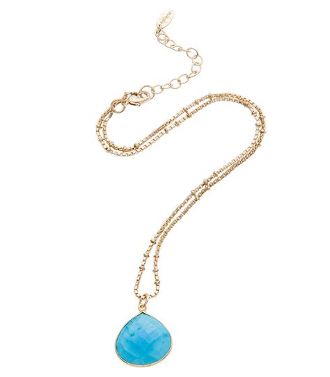 Turquoise Stone Necklace - Indigo Blue Trading