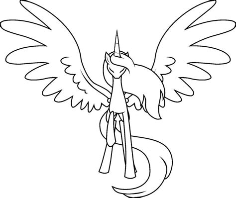 MLP Base deviantART Alicorn Outline | My little pony drawing, My little pony coloring, My little ...