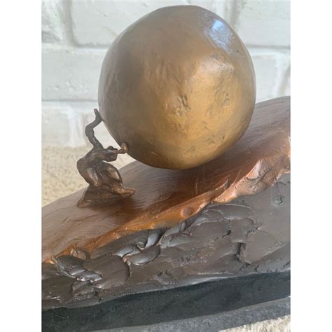 Art Deco Bronze Sculpture, "Sisyphus" | Chairish