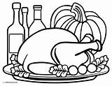 Cooked Turkey Coloring Chicken Printable Drawing Pages Thanksgiving  sketch template