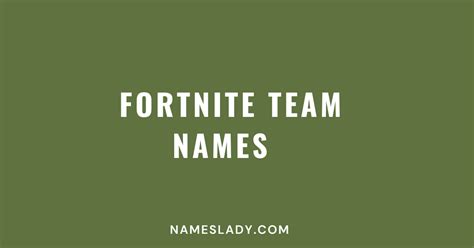 700 Cool and Fun Fortnite Team Names Ideas - NamesLady