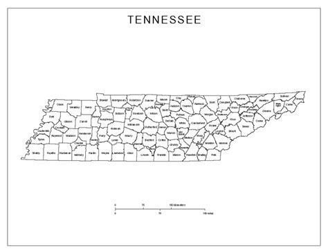 Tennessee Labeled Map