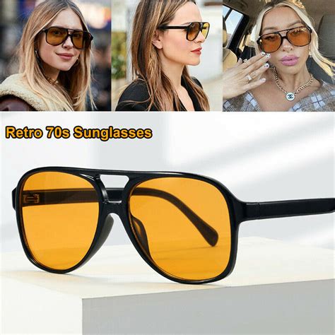 Fashion Vintage Retro Large Square Frame Eyewear Glasses Men Women ...