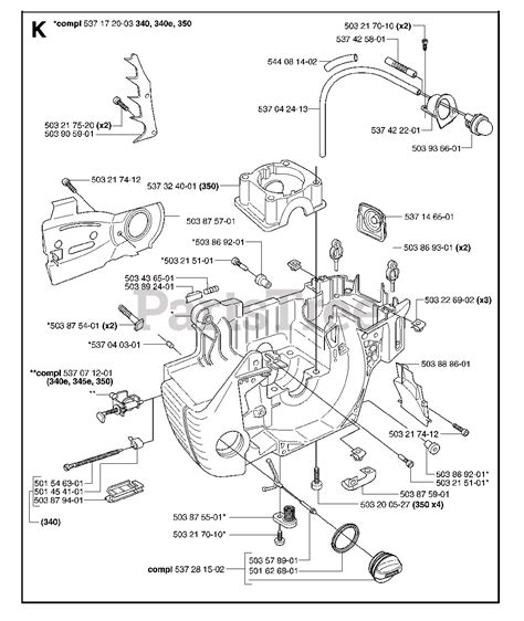 Husqvarna 350 Chainsaw Parts Diagram