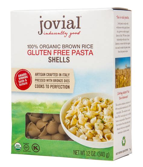 Jovial Foods Pasta, Shells, Brown Rice, GF, Organic | Brown rice gluten ...