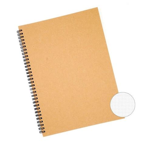 Big A4 Size Spiral Notebook for Bullet Journal, Dotted Paper, Black - Notebookpost