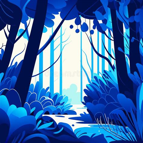 Forest Landscape. Vector Illustration in the Style of a Flat Design ...