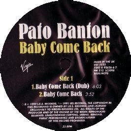 Amazon.com: PATO BANTON: PATO BANTON / BABY COME BACK: Music