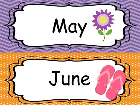 Printable Month Labels and Calendar Squares in a Zip File. | Etsy