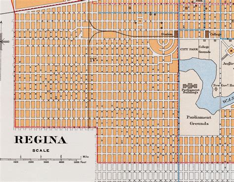 1915 Antique City Map of Regina, Saskatchewan, Canada - Etsy Canada ...