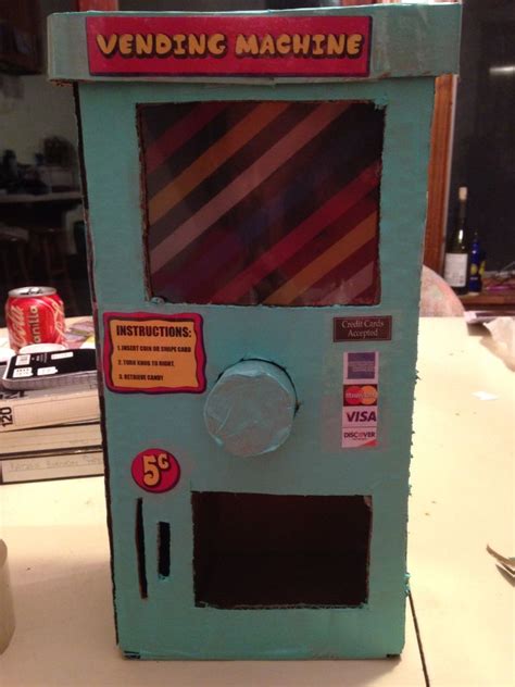 Vending machine made from a cardboard box! | Vending machine diy ...