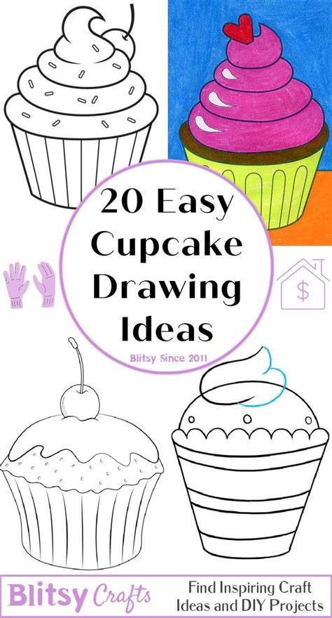 20 Easy Cupcake Drawing Ideas - How to Draw a Cupcake