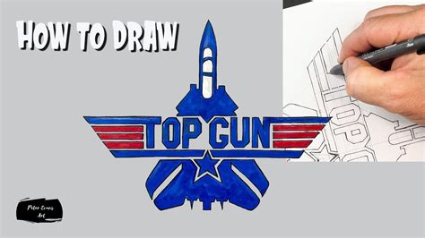 How to Draw the Top Gun Logo with the Plane - YouTube