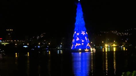 Christmas tree at Lagoa Rodrigo de Freitas, Rio de Janeiro 2013 - YouTube