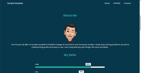 Portfolio Website Using Html And Css (Source Code)