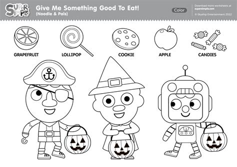 Give Me Something Good To Eat (Noodle & Pals Version) Coloring Page ...