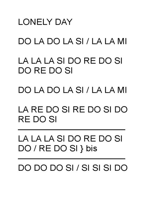 Lonely Day - System of A Down | PDF