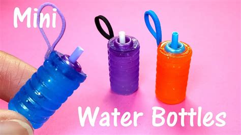 DIY Miniature Doll Working Water Bottles - YouTube