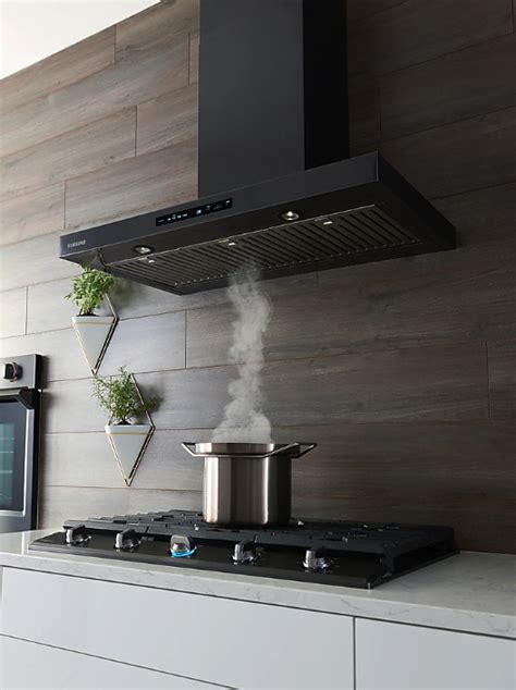 36 inch Wall Mount Hood in Black Stainless Steel Hood - NK36K7000WG/A2 ...