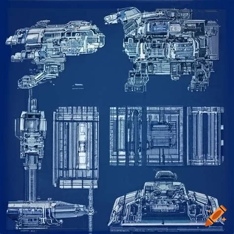 UNSC Halo warship blueprint 2D design on Craiyon