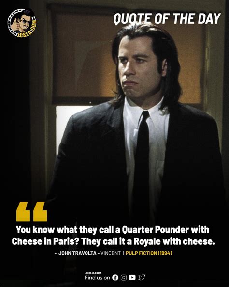 John Travolta Pulp Fiction Quotes - Joli Rowena