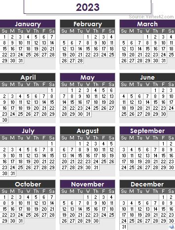 October 2023 Calendar Vertex - Get Latest Map Update