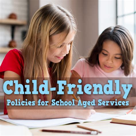 Child Friendly Policies for School Aged Services (Afterschool) - Early Years Shop