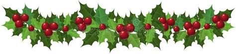 Christmas holly garland stock vector. Image of national - 17457426