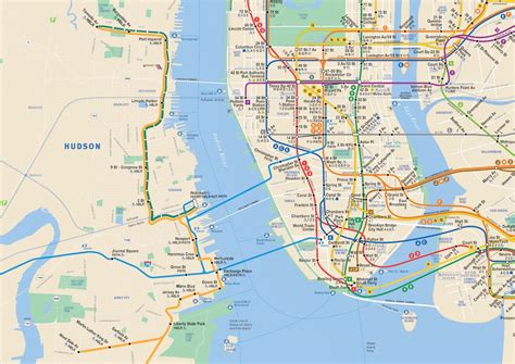 Closeup look at design of the New York & New Jersey Subway Map ...