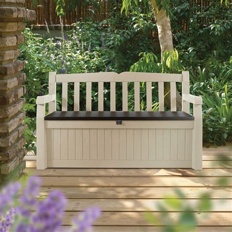 Eden Plastic Garden Storage Bench | Departments | DIY at B&Q