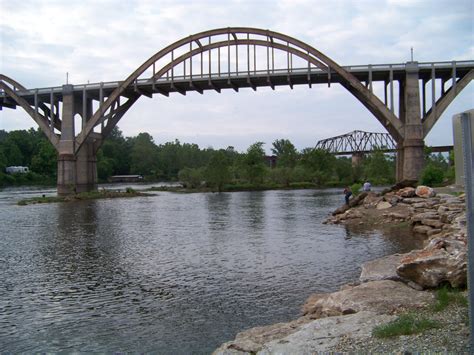 Picture of the double bridges on the White River in Cotter, Arkansas ...