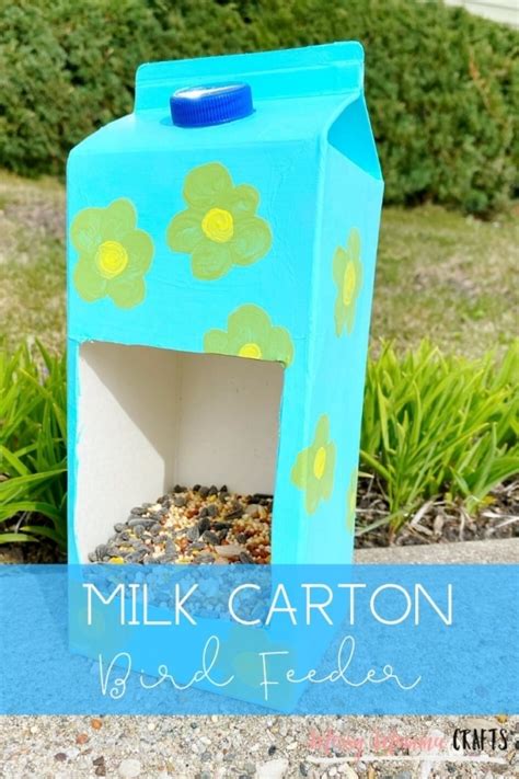 Milk Carton Bird Feeder - An Easy Upcycle Craft Idea - Ideas for the Home