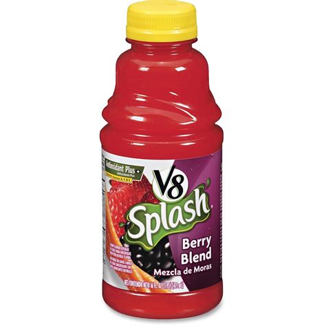 Jugo V8 - Frutillas Sabor - 16 fl oz (473 mL) - 12 / Cartón - Reparto